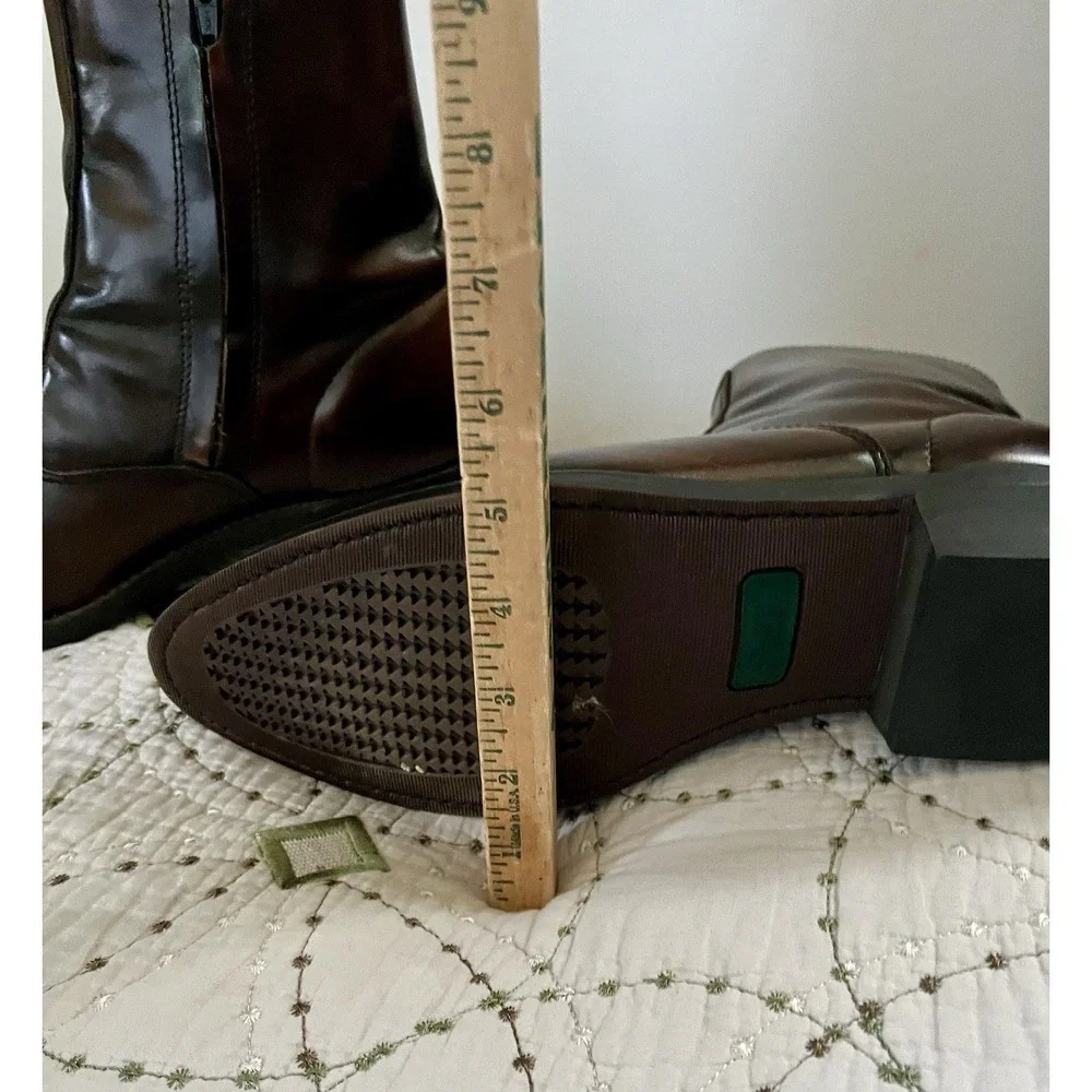 Laredo Mens 12D Leather Upper Chukka Boots Side Zipper Oil Chemical Resist 62004